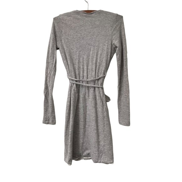 KristenseN Du Nord Gray Cashmere Lined Wrap Long Sleeve Cardigan Sweater Size 2 - Picture 5 of 7